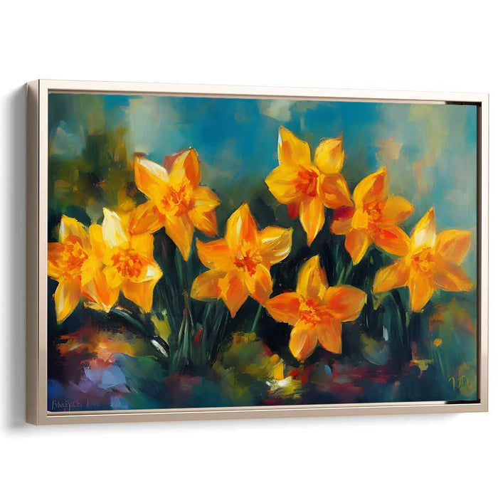 Petals Dance Symphony: Impressionist Daffodils in Bloom