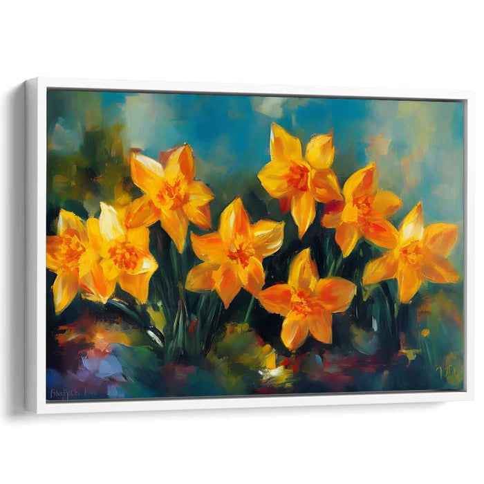 Petals Dance Symphony: Impressionist Daffodils in Bloom