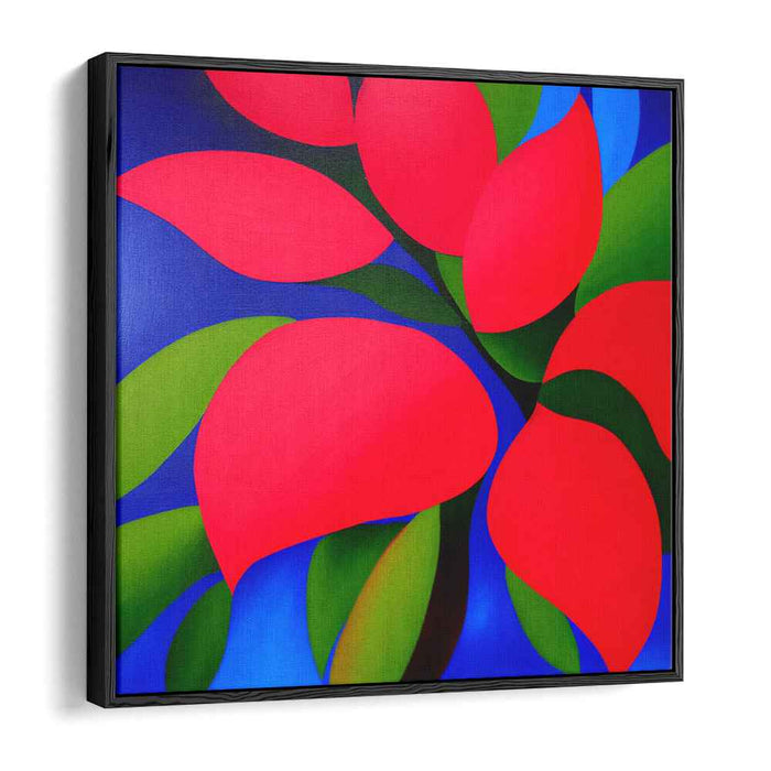 Lush Chromatic Reverie: Abstract Expressionist Red and Green Canvas Art Print