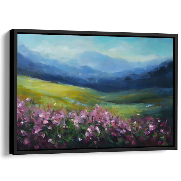 Mystic Meadows: Luminous Landscape Oil Canvas Art