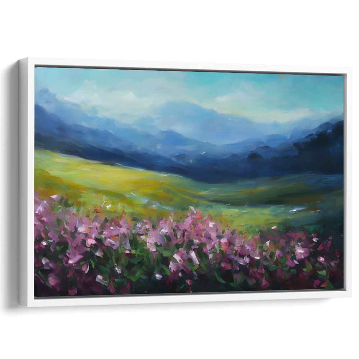 Mystic Meadows: Luminous Landscape Oil Canvas Art