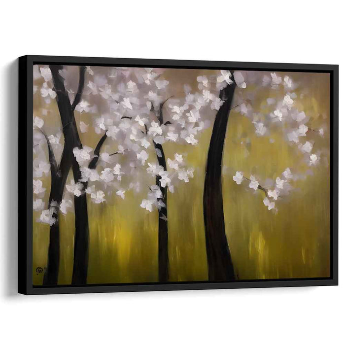 Zen Moss Canopy: Tranquil Forest Impressionist Canvas Art