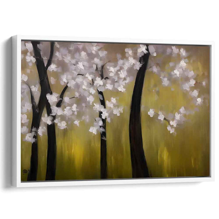 Zen Moss Canopy: Tranquil Forest Impressionist Canvas Art