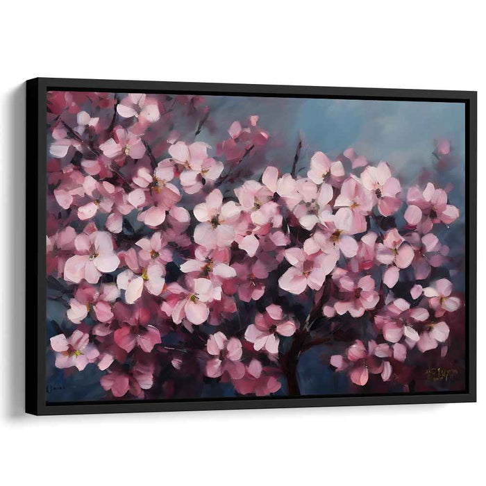 Spring's Gentle Whisper: Cherry Blossom Impressionist Canvas Art