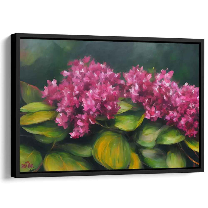 Rose Petal Mirage: Impressionist Pink Floral Canvas Art Print
