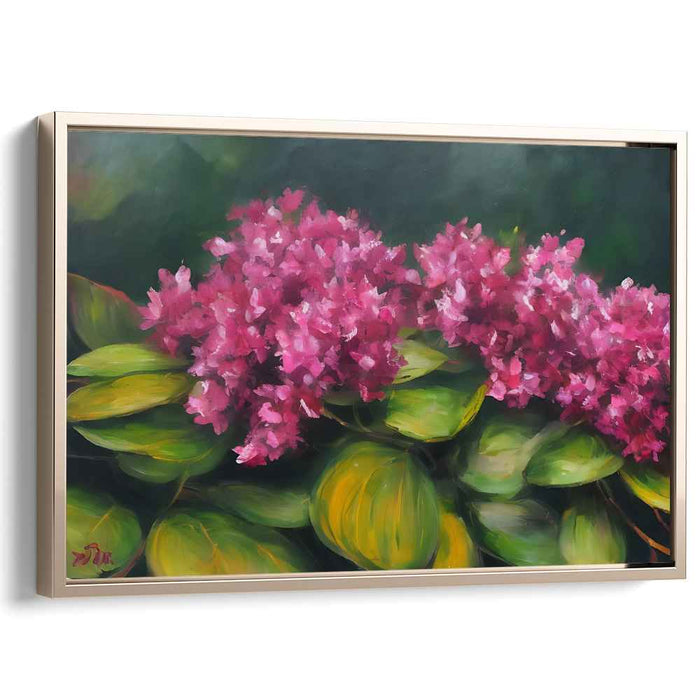 Rose Petal Mirage: Impressionist Pink Floral Canvas Art Print