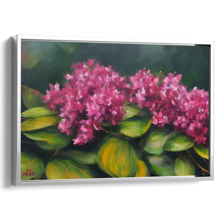 Rose Petal Mirage: Impressionist Pink Floral Canvas Art Print