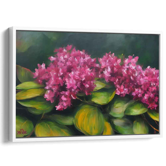 Rose Petal Mirage: Impressionist Pink Floral Canvas Art Print