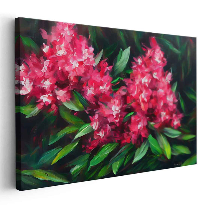 Whispering Bloomscape: Lush Floral Canvas Art