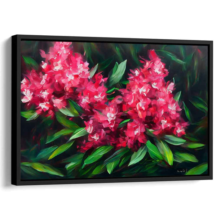 Whispering Bloomscape: Lush Floral Canvas Art