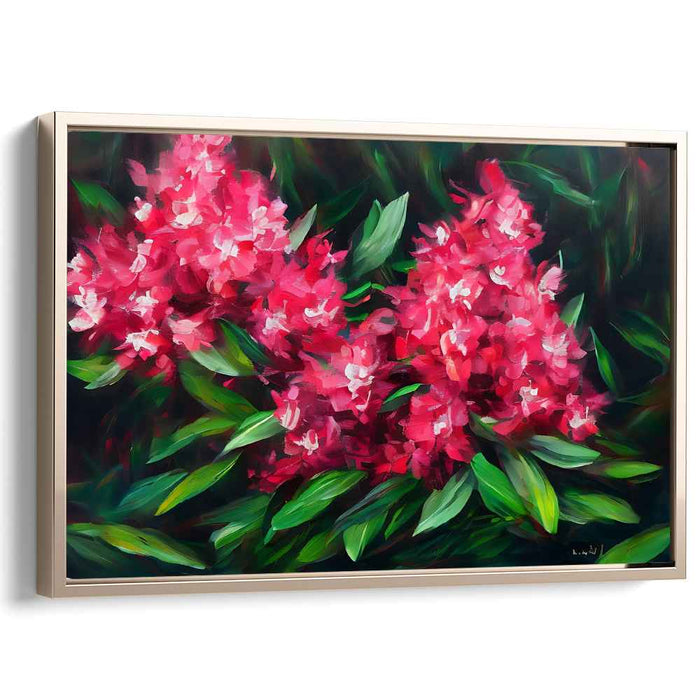 Whispering Bloomscape: Lush Floral Canvas Art