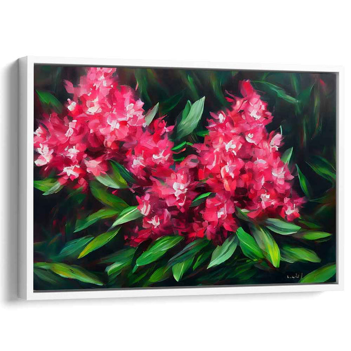 Whispering Bloomscape: Lush Floral Canvas Art