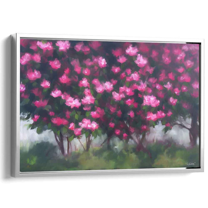 Pastel Garden Reverie: A Tranquil Impressionist Garden Canvas Art