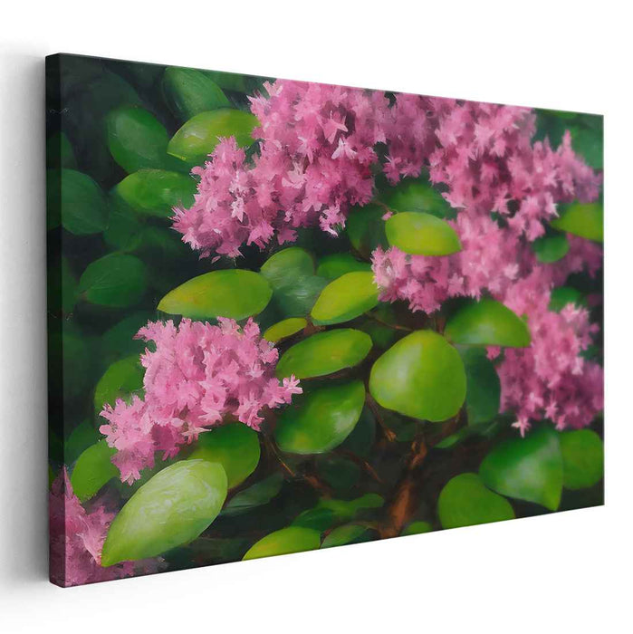 Botanical Blossom Illusion: Realistic Floral Canvas Art Print