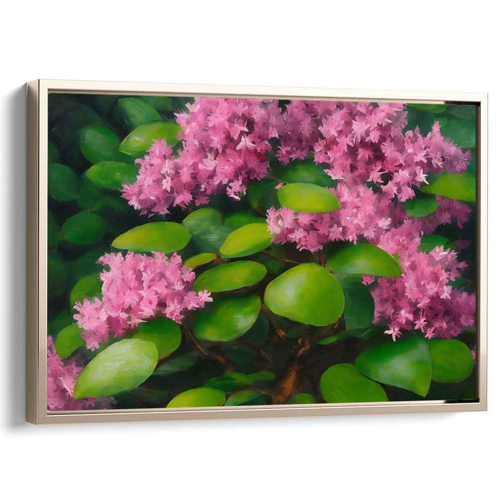 Botanical Blossom Illusion: Realistic Floral Canvas Art Print