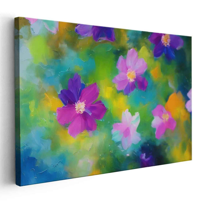 Chromatic Ballet Burst: Vivid Dance of Colors Canvas Art Print
