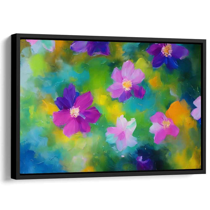 Chromatic Ballet Burst: Vivid Dance of Colors Canvas Art Print