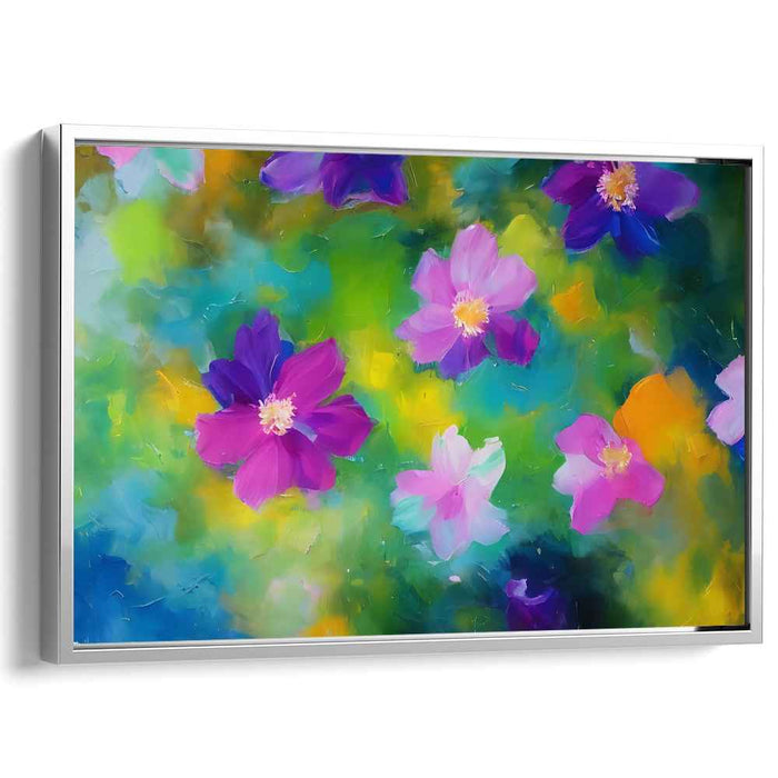 Chromatic Ballet Burst: Vivid Dance of Colors Canvas Art Print