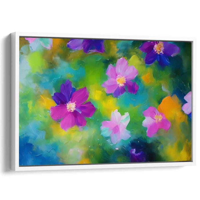 Chromatic Ballet Burst: Vivid Dance of Colors Canvas Art Print