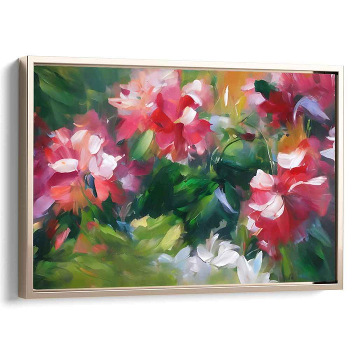 Enchanted Botanical Haven: Lush Garden Canvas Art