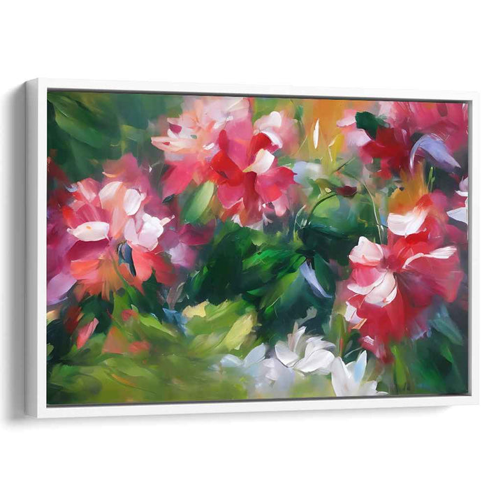 Enchanted Botanical Haven: Lush Garden Canvas Art