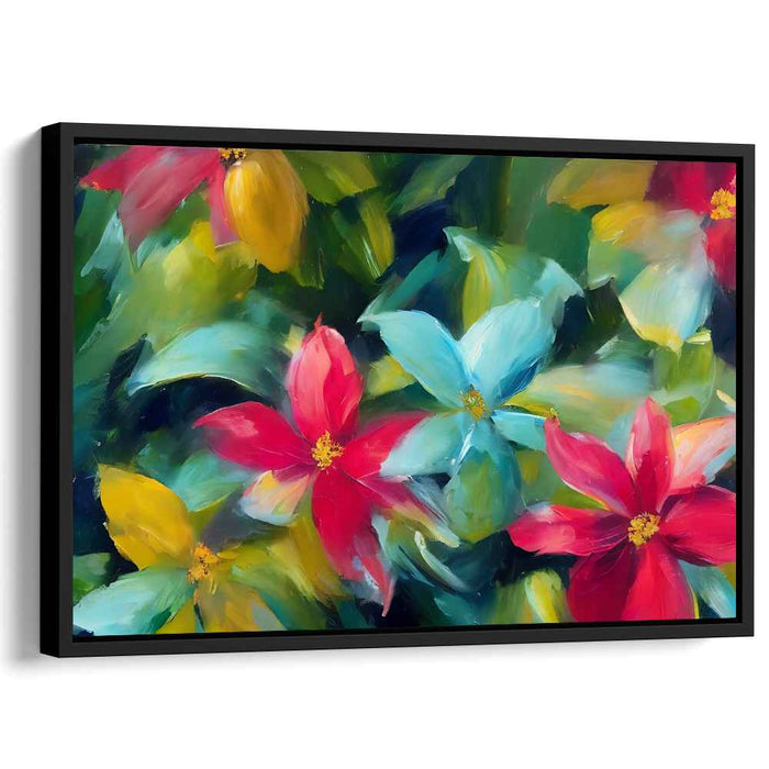 Floral Nova: Abstract Floral Explosion Canvas Art Print