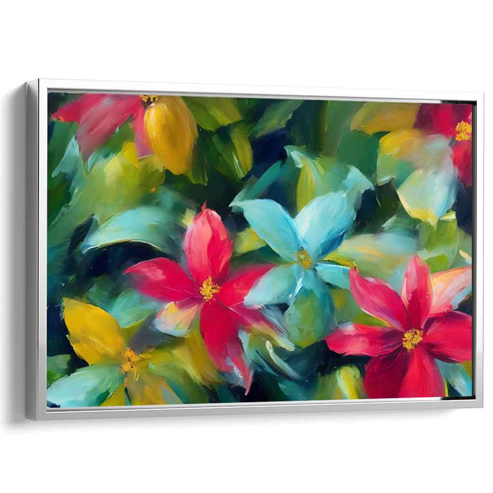 Floral Nova: Abstract Floral Explosion Canvas Art Print
