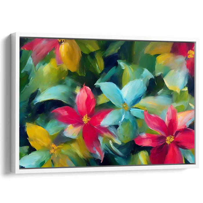 Floral Nova: Abstract Floral Explosion Canvas Art Print