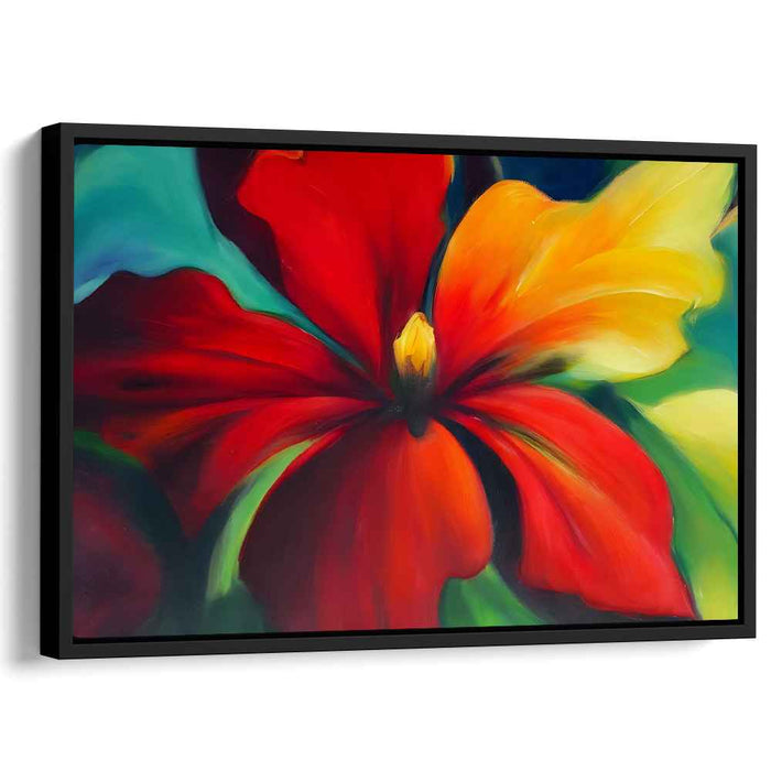 Floral Tapestry Boldness: Bold Floral Canvas Art Print