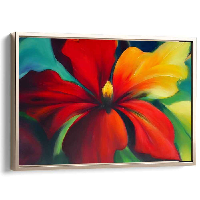 Floral Tapestry Boldness: Bold Floral Canvas Art Print