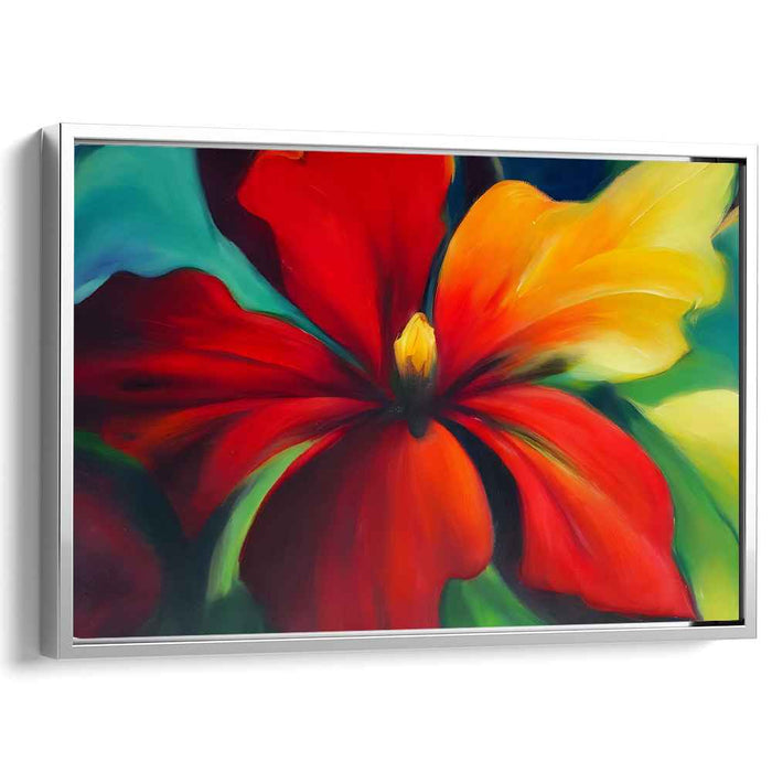 Floral Tapestry Boldness: Bold Floral Canvas Art Print