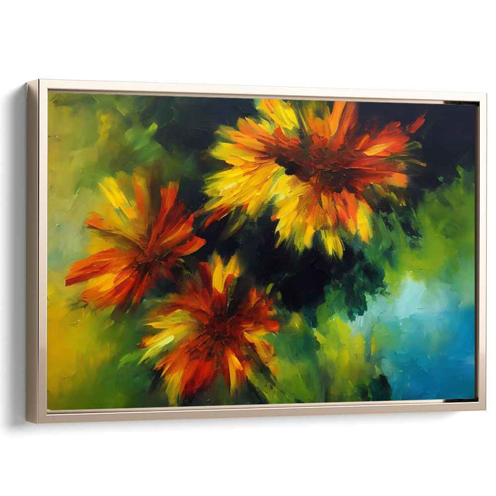 Floral Finesse: Vibrant Impressionist Floral Canvas Art Print