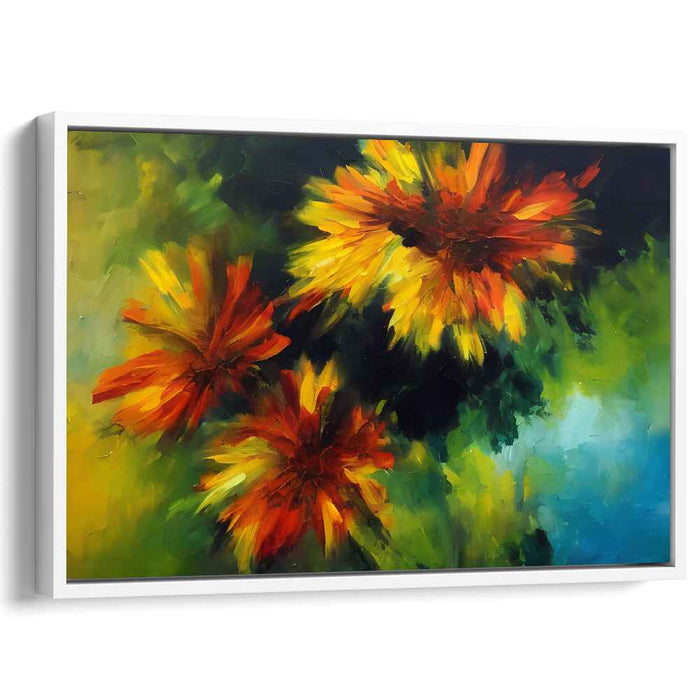 Floral Finesse: Vibrant Impressionist Floral Canvas Art Print