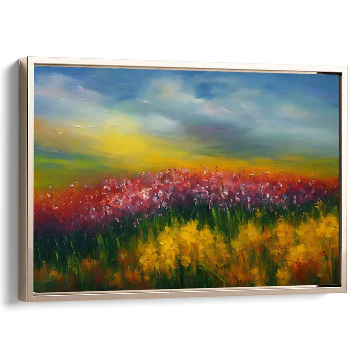 Dreamscape Blooms Alive: A Vivid Landscape of Blossoming Dreams Canvas Art