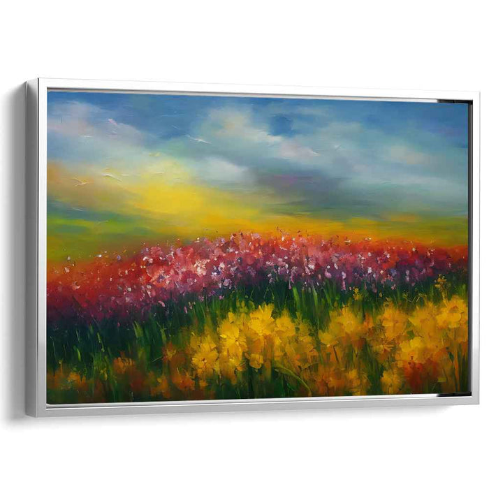 Dreamscape Blooms Alive: A Vivid Landscape of Blossoming Dreams Canvas Art