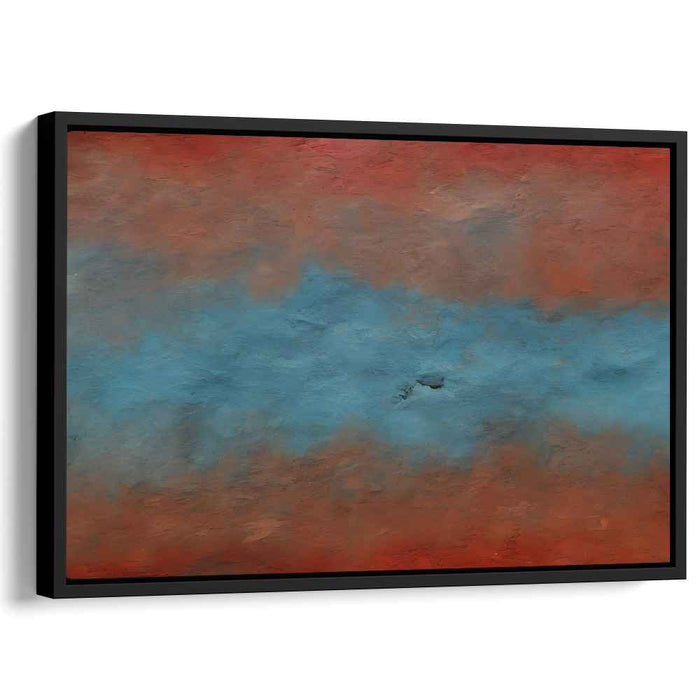 Vivid Echoes in Abstract Symphony: Abstract Expressionist Red and Blue Canvas Art Print