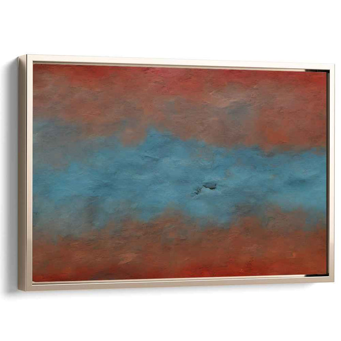 Vivid Echoes in Abstract Symphony: Abstract Expressionist Red and Blue Canvas Art Print