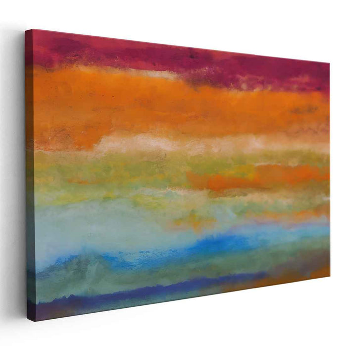 Chromatic Bliss: Vibrant Abstract Watercolor Canvas Art