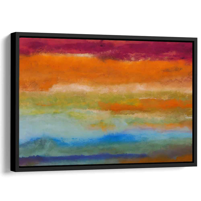 Chromatic Bliss: Vibrant Abstract Watercolor Canvas Art