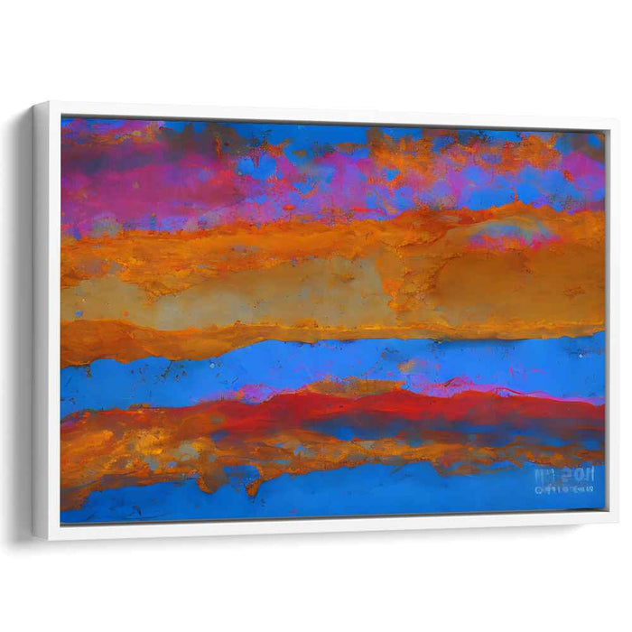 Vivid Spectrum Shift: Abstract Expressionist Vibrant Horizon Canvas Art