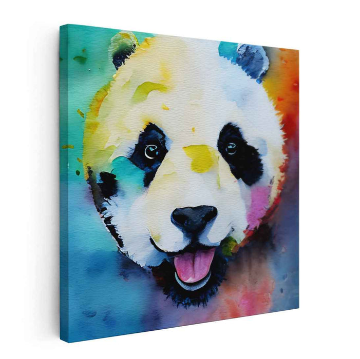 Wild Harmony Splash: Vibrant Watercolor Animal Portrait