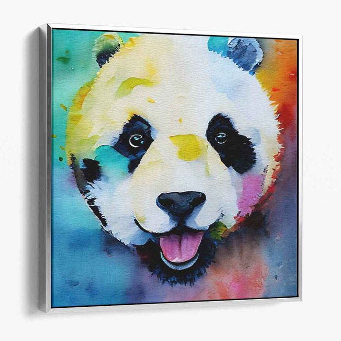Wild Harmony Splash: Vibrant Watercolor Animal Portrait
