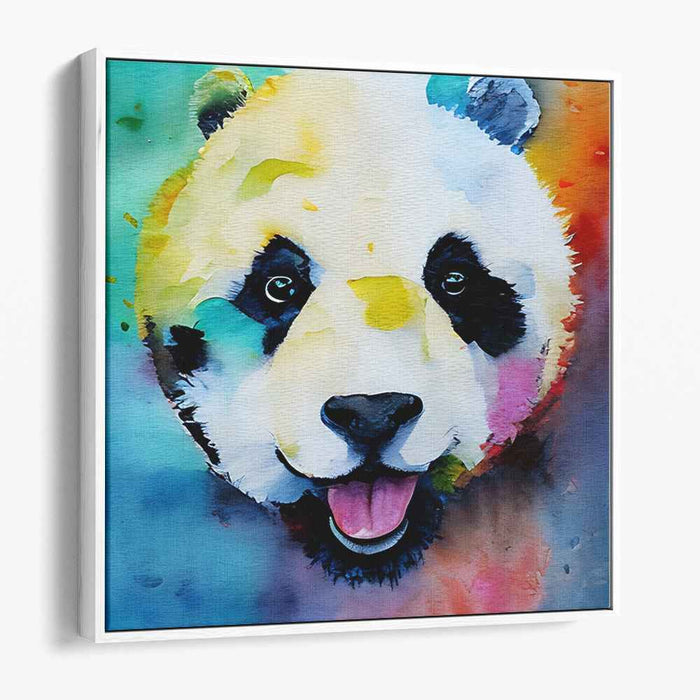Wild Harmony Splash: Vibrant Watercolor Animal Portrait