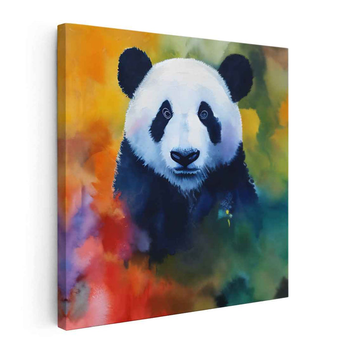 Colorful Ink Splatter Symphony: Vibrant Watercolor Abstract Canvas Art Print