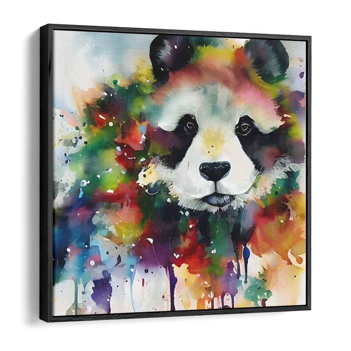 Chromatic Spectrum Panda Parade: Watercolor Panda in a Burst of Rainbow Hues