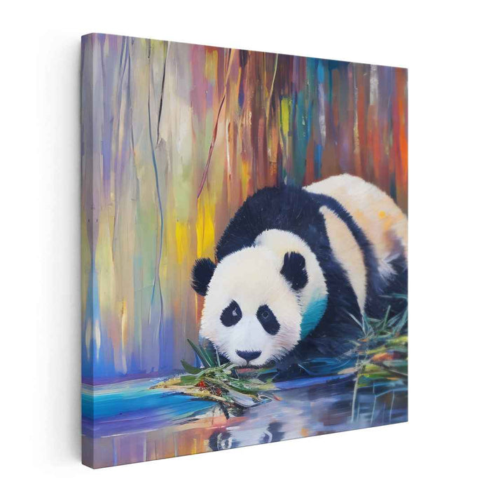 Lush Woodland Melodies: Vibrant Forest Harmony Canvas Art Print