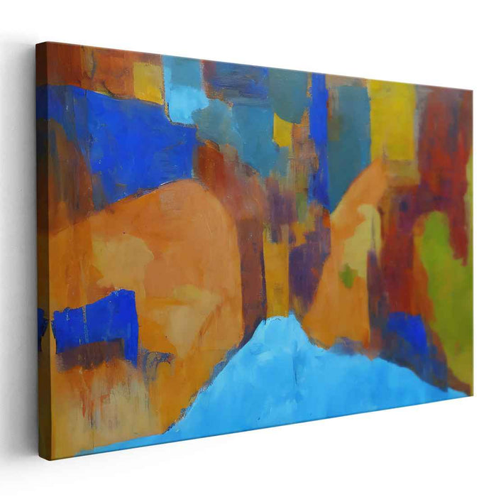 Eternal Horizons: Abstract Expressionist Landscape Canvas Art Print