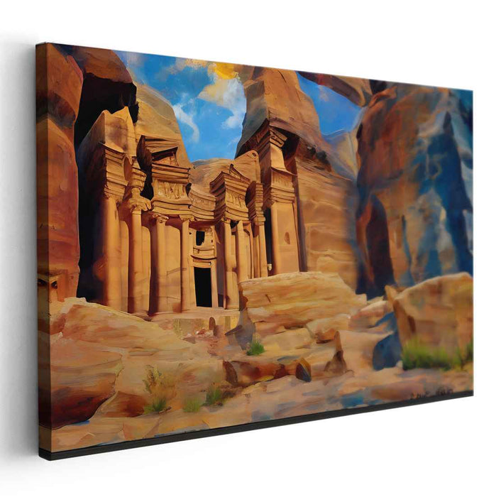 Revered Remnants: Realistic Impression of Historical Grandeur in Canvas Art