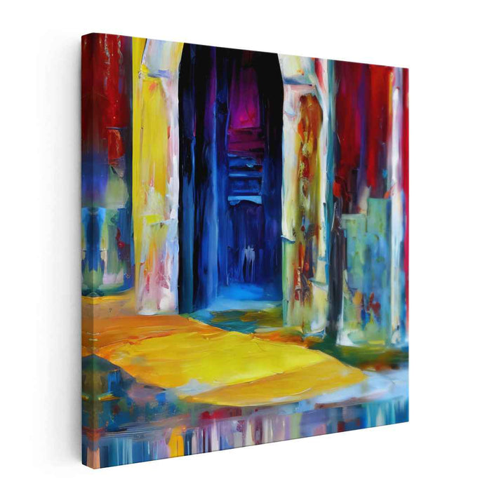 Mystic Gateway: A Vivid Abstract Impressionist Journey Canvas Art