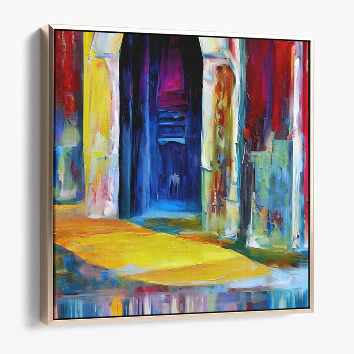 Mystic Gateway: A Vivid Abstract Impressionist Journey Canvas Art